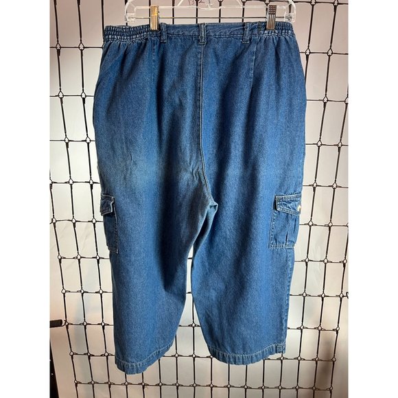 TY Wear Capri Elastic Waist Jean  18 Blue  Denim Cotton Denim - Picture 2 of 13